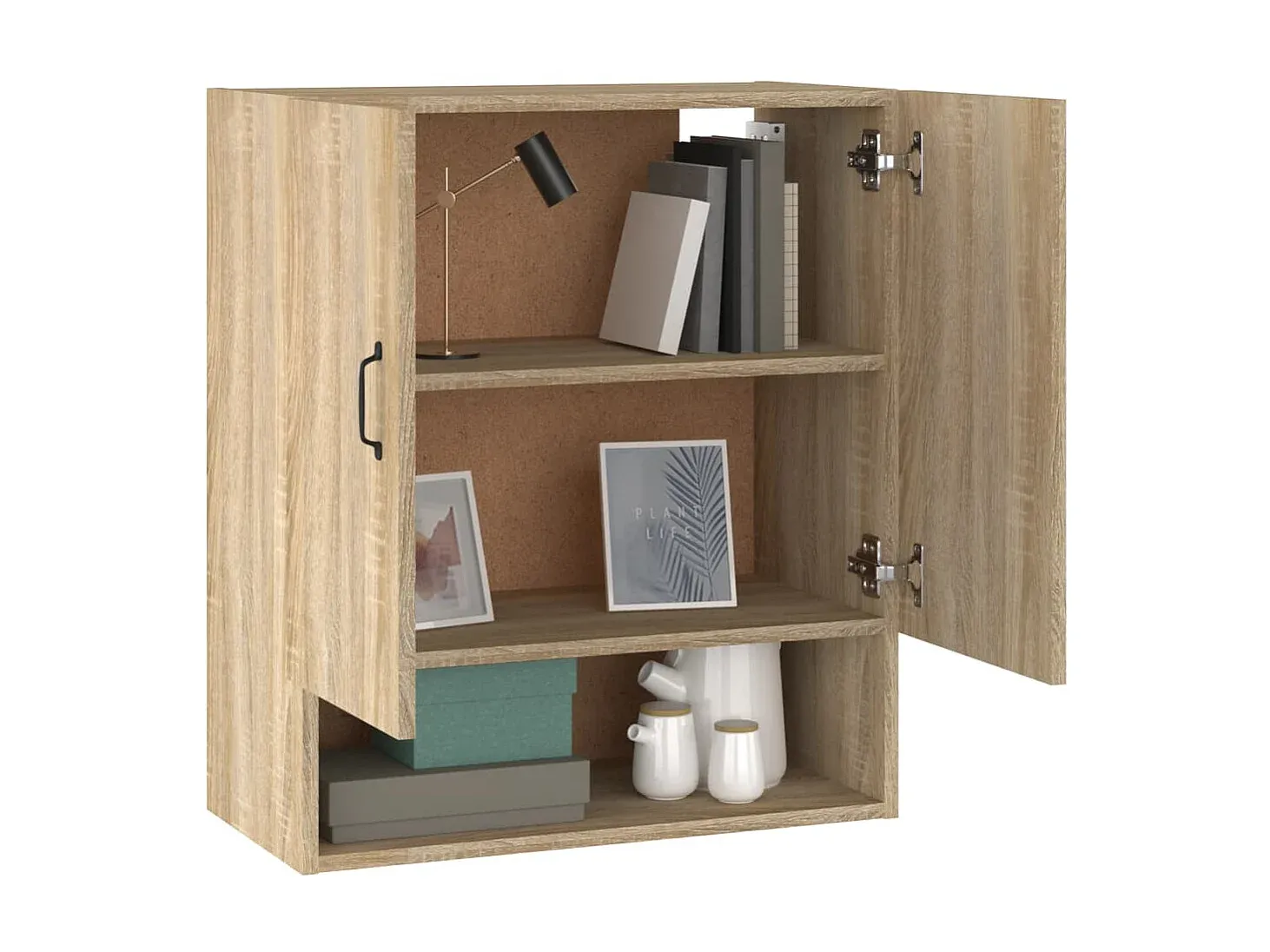 Hängeschrank aus Holzwerkstoff in Sonoma-Eiche 60x31x70 cm-Velessaliving