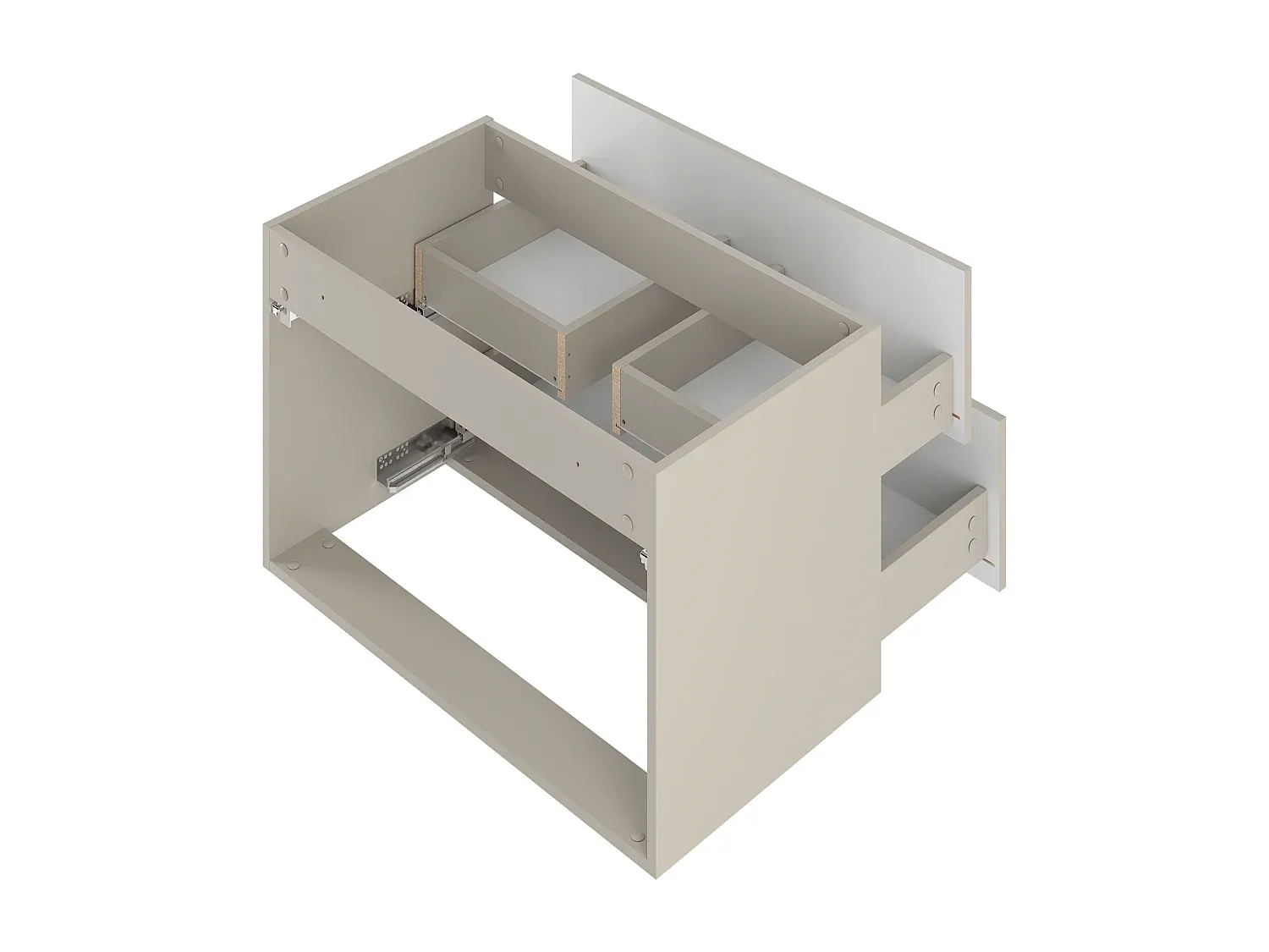 Elegantes Badezimmer-Set mit Waschtisch und Hochschrank 80 cm-Velessaliving