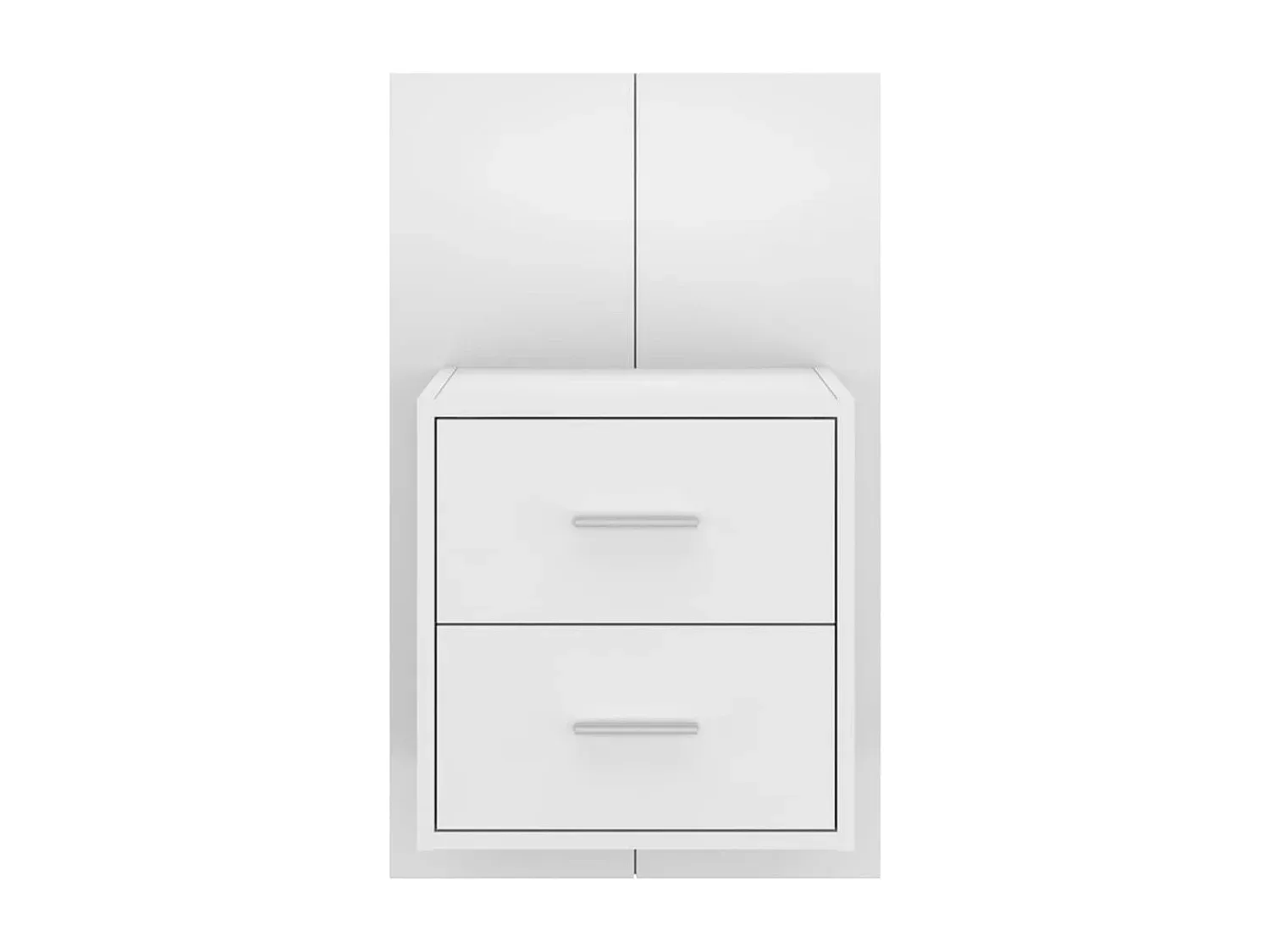 Moderner Wand-Nachttisch in Weiß-Velessaliving