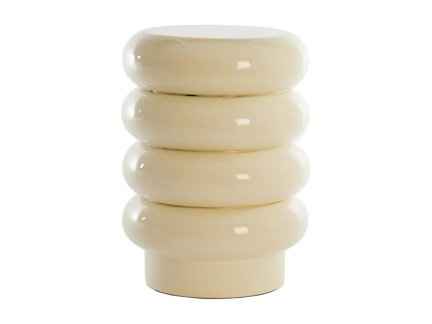 Moderner runder Beistelltisch in Weiß mit kompakter Größe-Basneoion