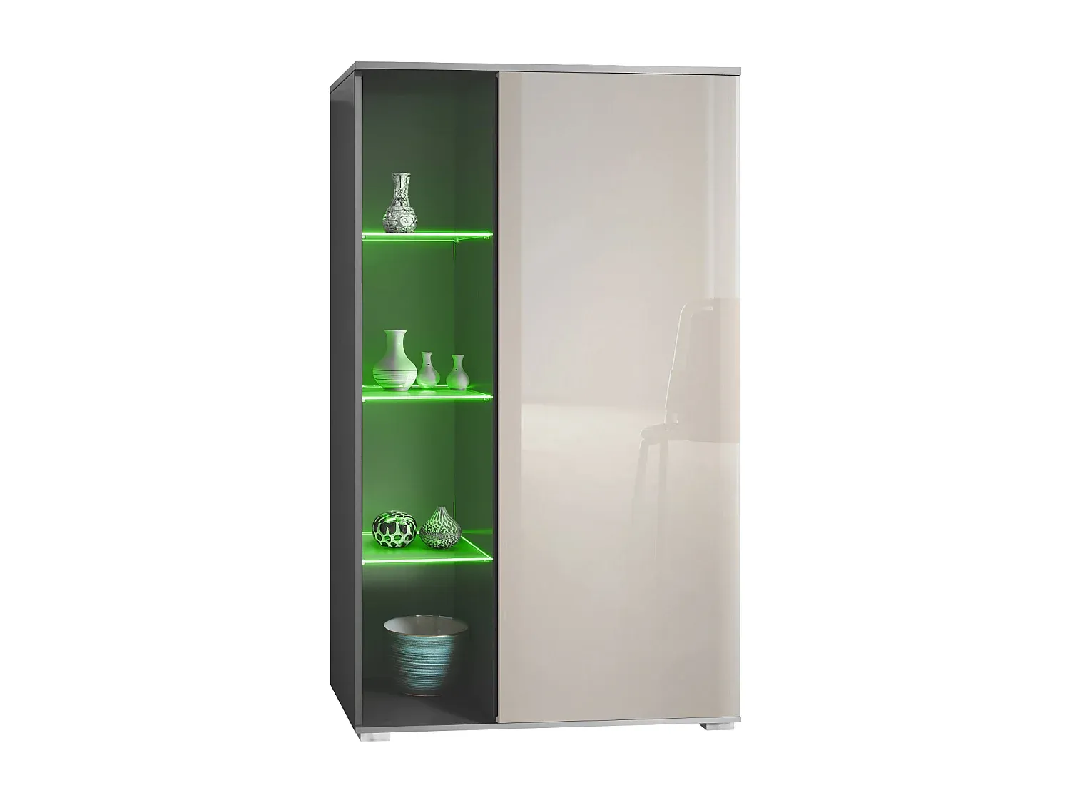 Vitrine mit Moderner Betonoptik-Basneoion