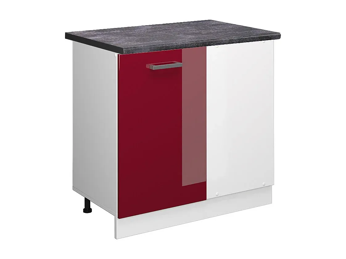 Eckküchenschrank in Blau-Grau, 86x60x81.6 cm-Basneoion