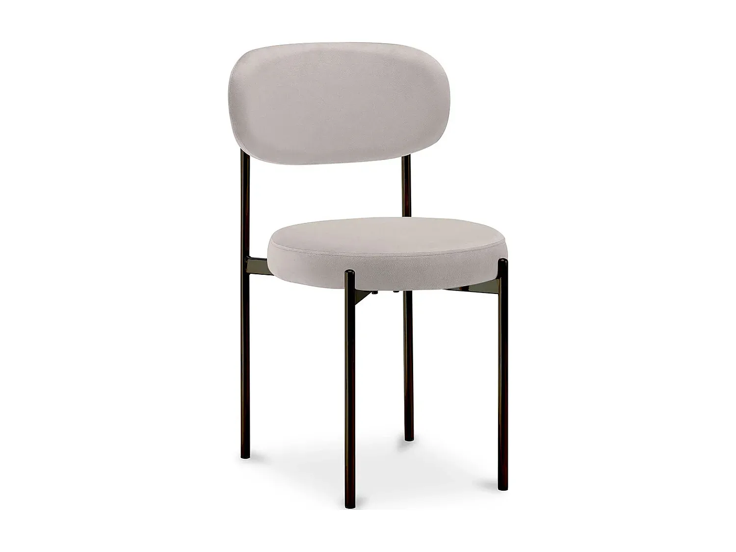 Moderner Esszimmerstuhl aus Samt mit Metallbeinen-Basneoion