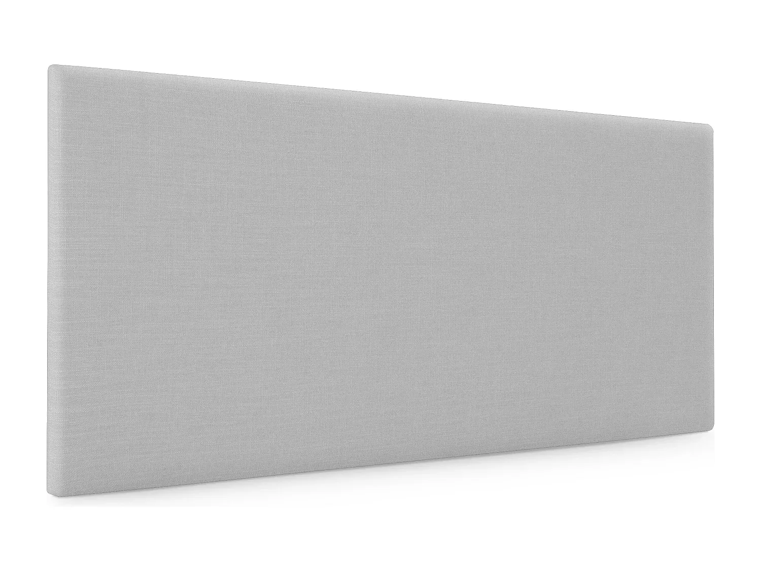 Schlichtes Kopfteil aus Naturleinen in Hellgrau, 80x50cm-Basneoion