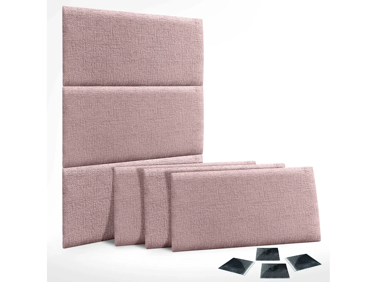 6er-Set umweltfreundliche selbstklebende akustische Wandpaneele, schallabsorbierend (Lachs, 60 x 40 cm)-Basneoion