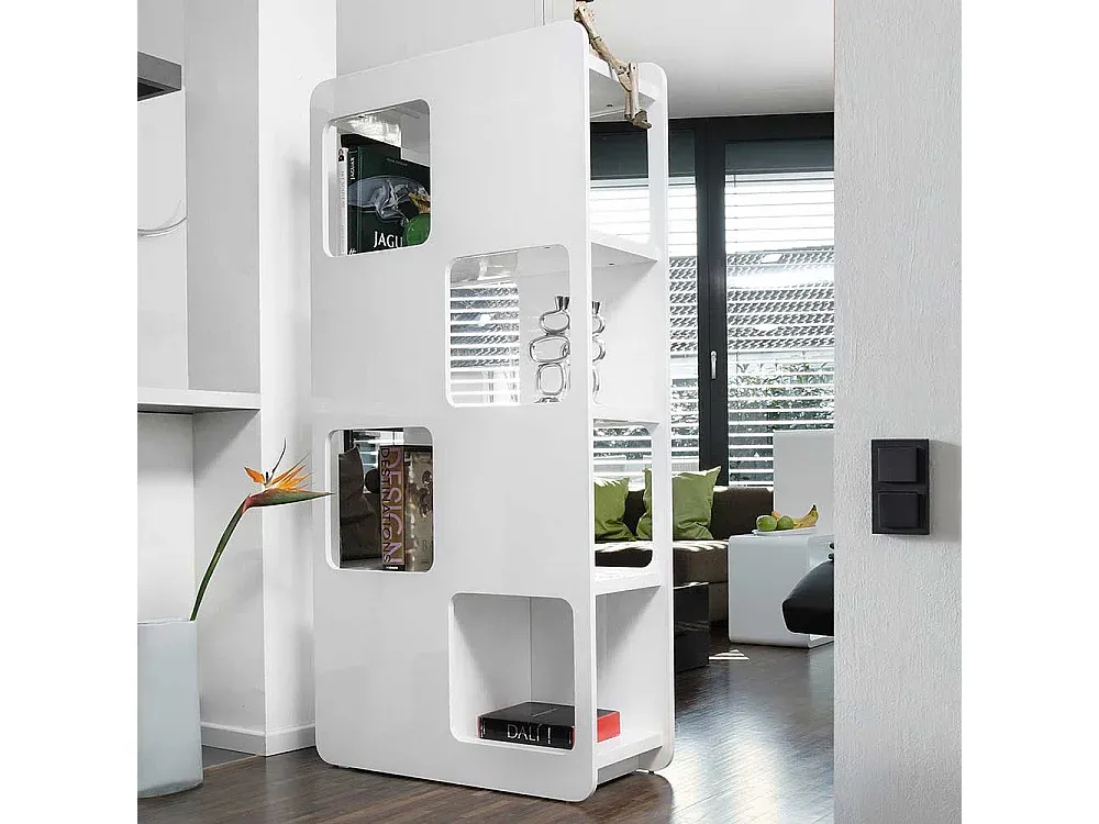 Hochglanz Raumteiler Regal fürs Wohnzimmer-Basneoion