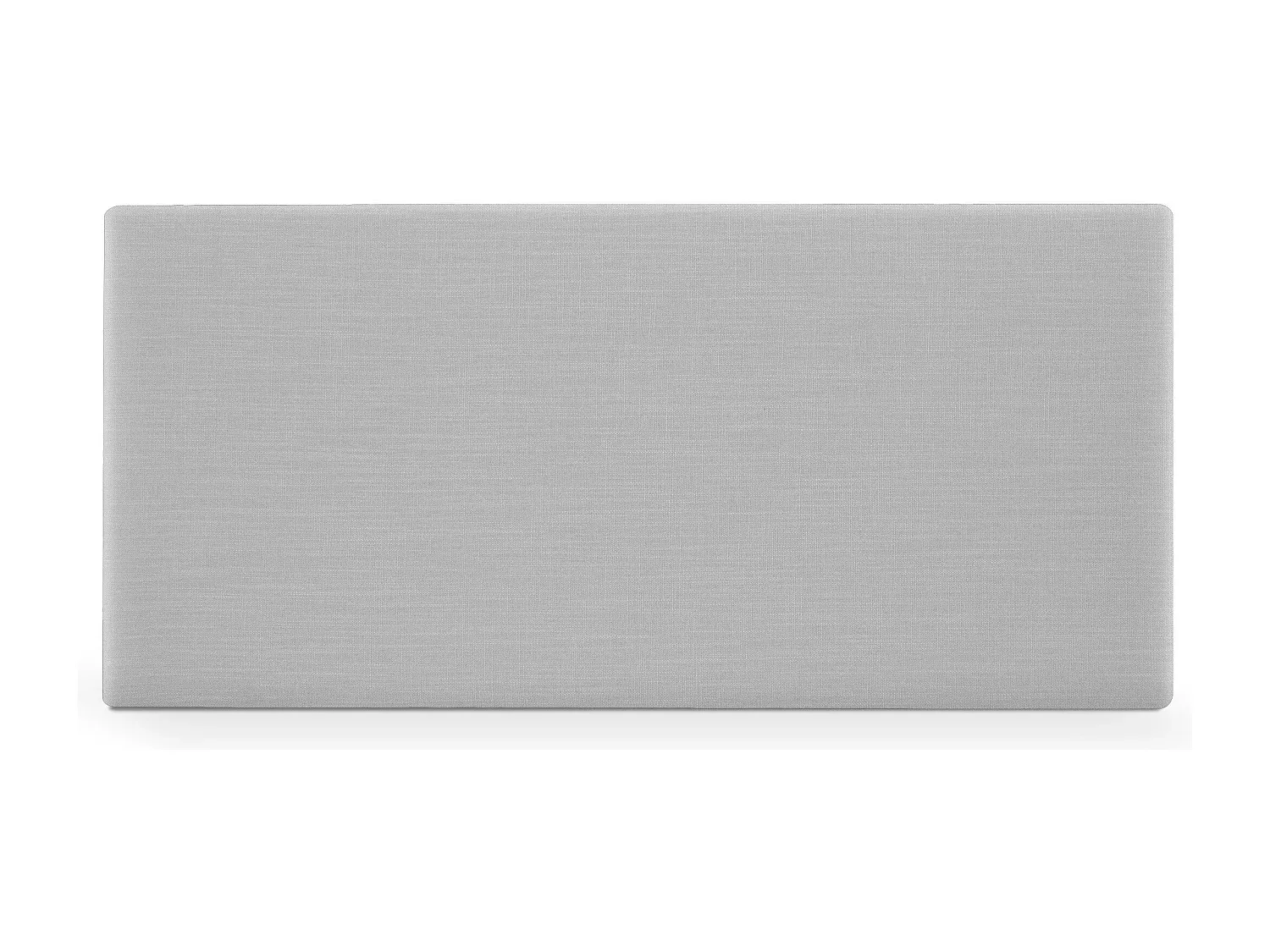 Schlichtes Kopfteil aus Naturleinen in Hellgrau, 80x50cm-Basneoion