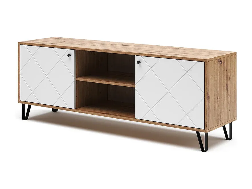 Moderner Fernsehtisch aus Eiche 150x40x55 cm-Basneoion