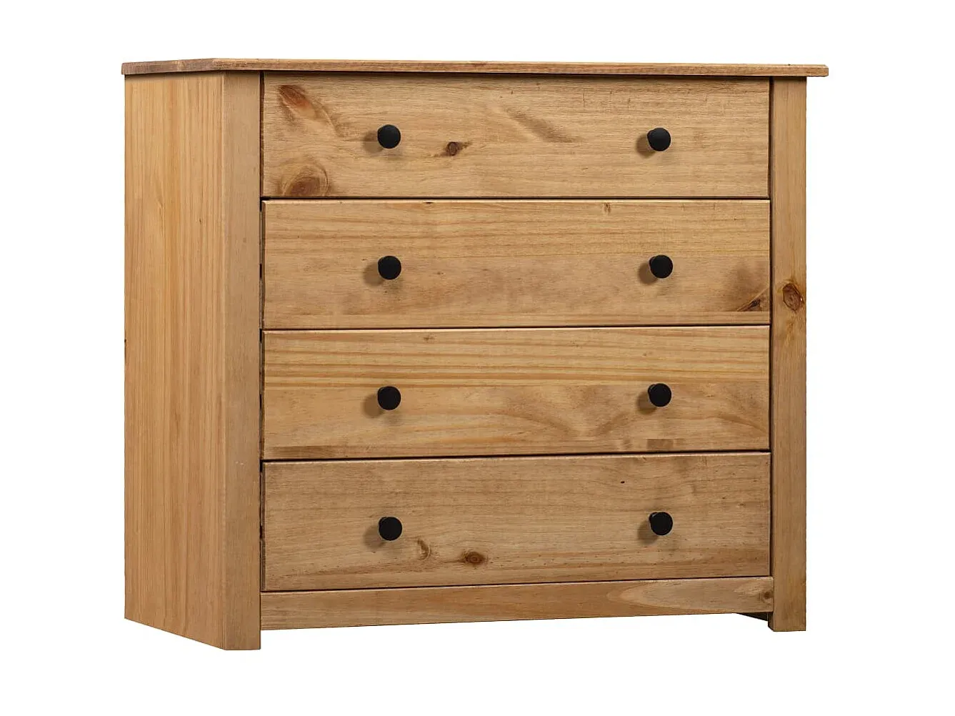 Elegantes Sideboard aus Kiefernholz, 80x40x73 cm-Basneoion