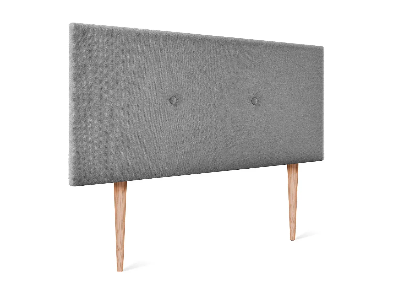 Polsterkopfteil Glatt mit Knöpfen 95x105cm Grau-Basneoion