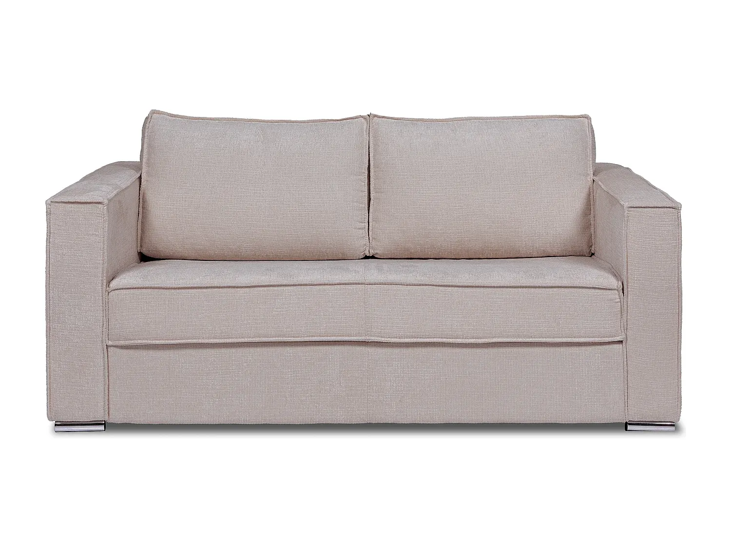 3-Sitzer Schlafsofa mit Matratze und Liegefläche 140 cm - Taupe-Basneoion