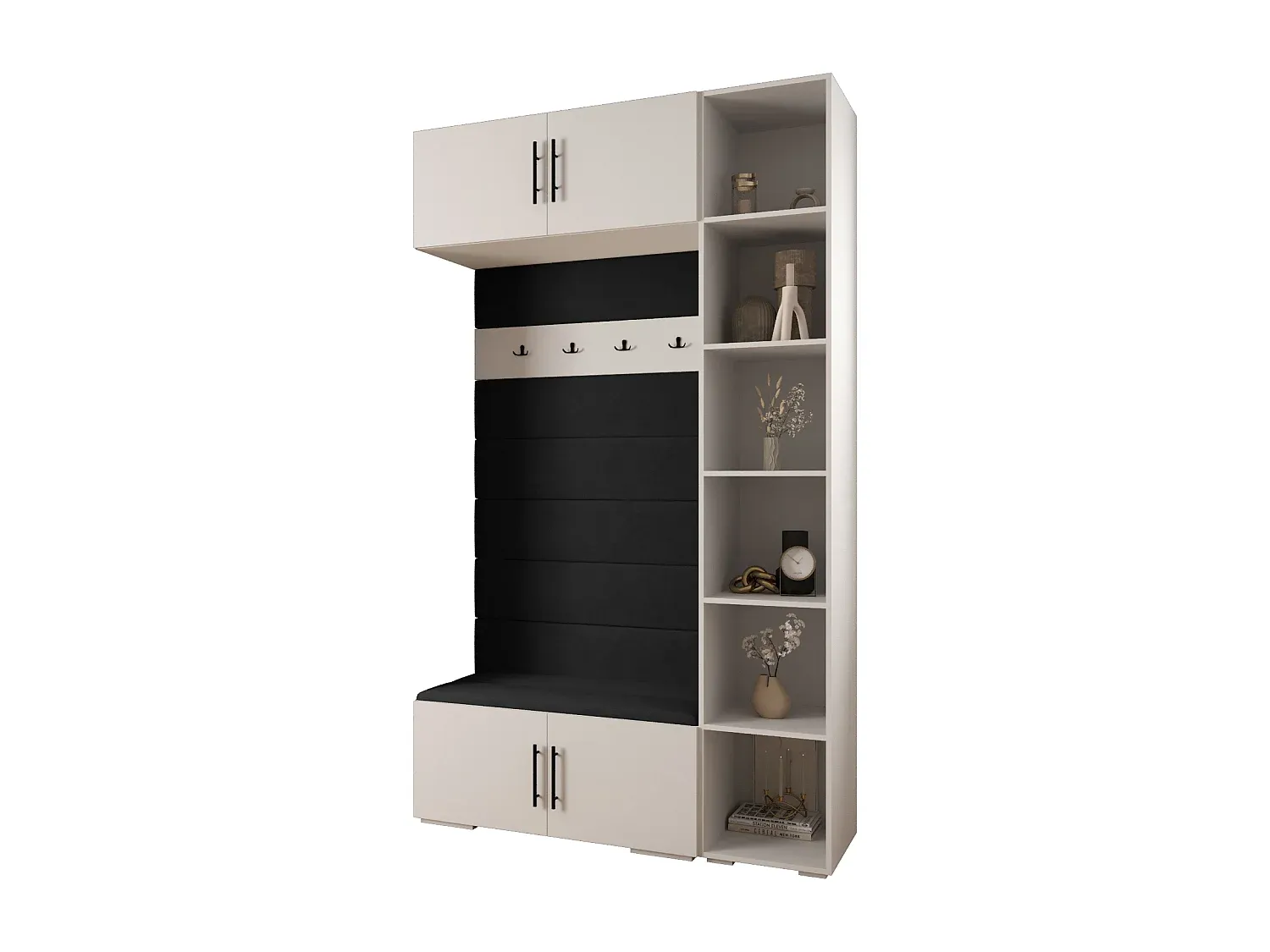 Moderne Drehtürenschrank mit Spiegel-Basneoion