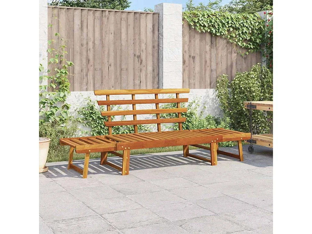 Verstellbare Gartenbank aus Akazienholz 190 cm-Basneoion
