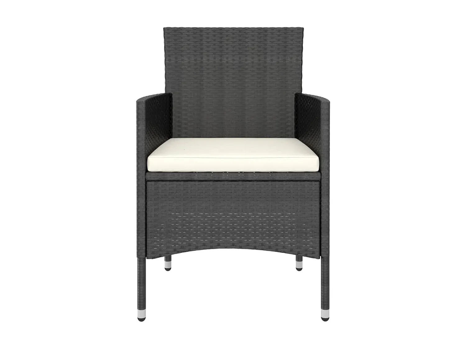 Moderne Garten-Essgruppe aus Rattan und Glas-Basneoion