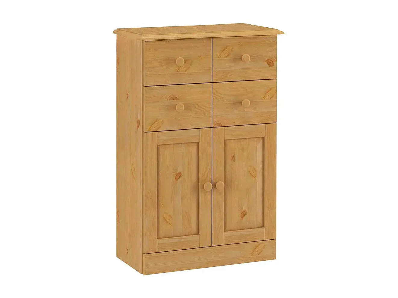 Massivholz Badezimmerkommode mit Schubladen-Basneoion