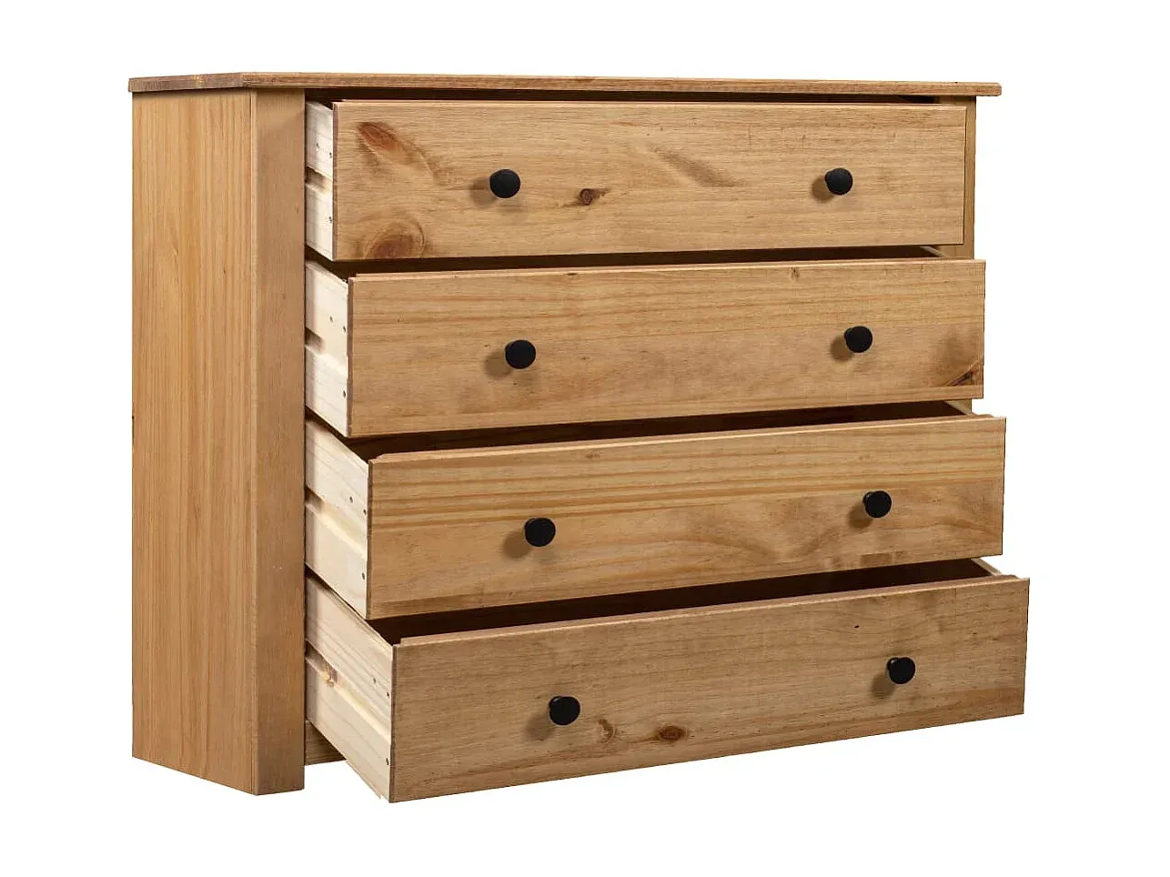 Elegantes Sideboard aus Kiefernholz, 80x40x73 cm-Basneoion