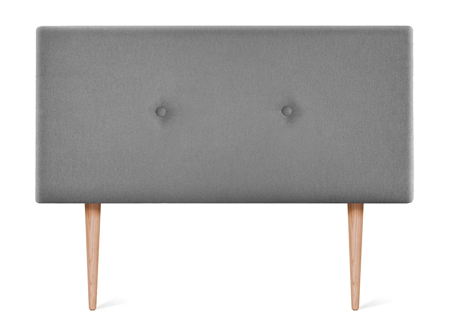 Polsterkopfteil Glatt mit Knöpfen 95x105cm Grau-Basneoion