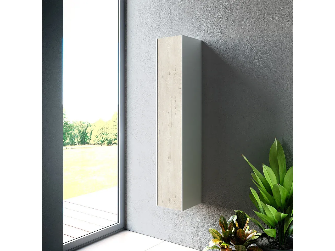 Moderner Eichenholz-Wandschrank-Basneoion