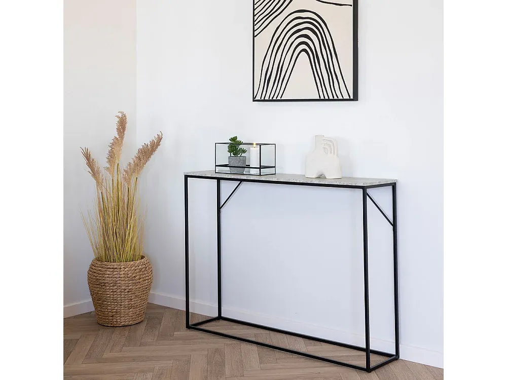 Moderner Konsolentisch mit Travertin Dekor-Basneoion