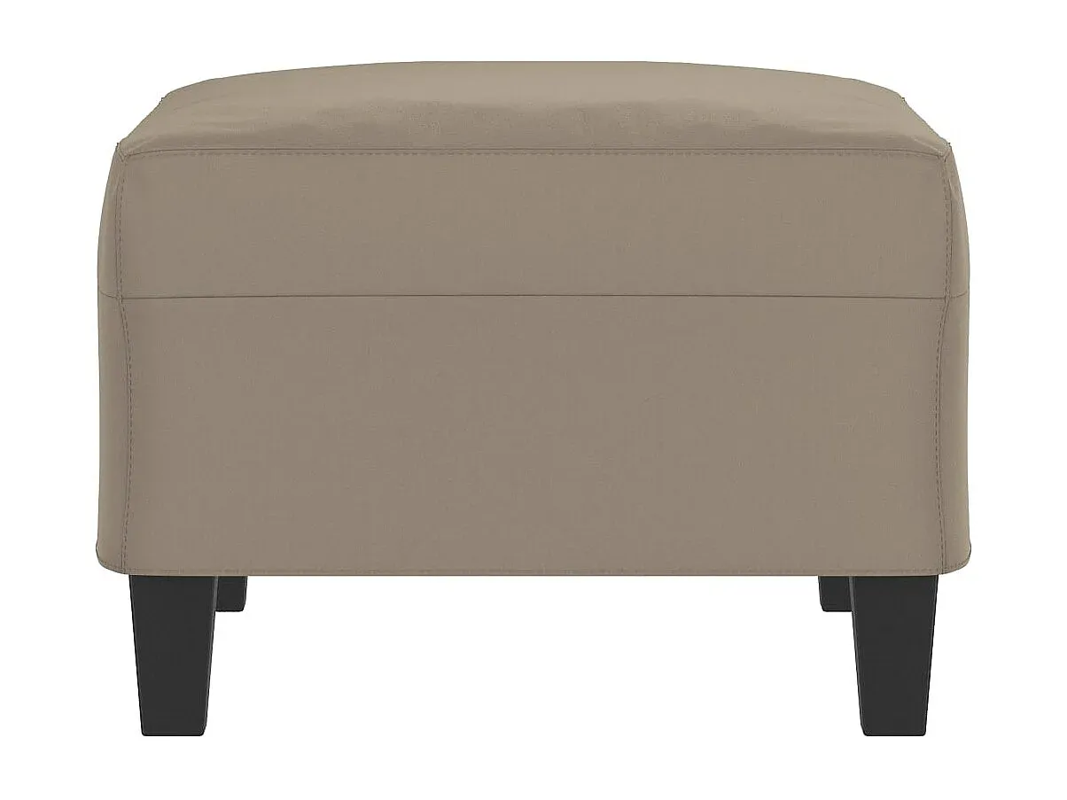 Bequemer Mikrofaser-Fußhocker in Taupe-Basneoion