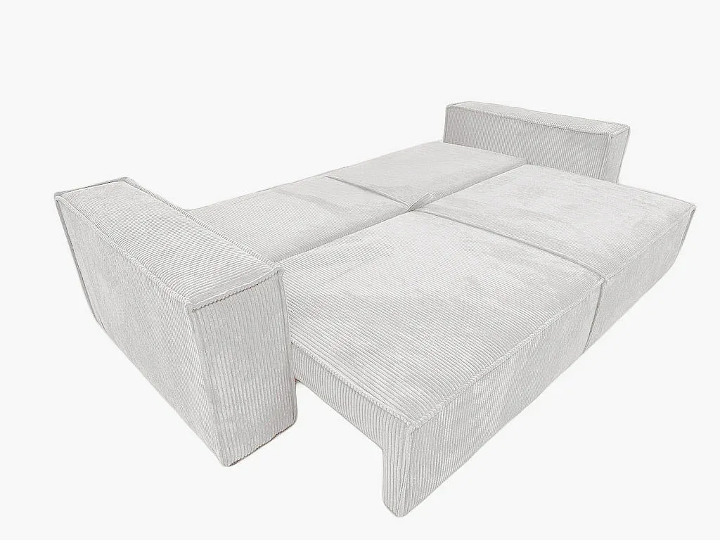 Bequeme Schlafcouch mit großer Liegefläche, Beige-Basneoion