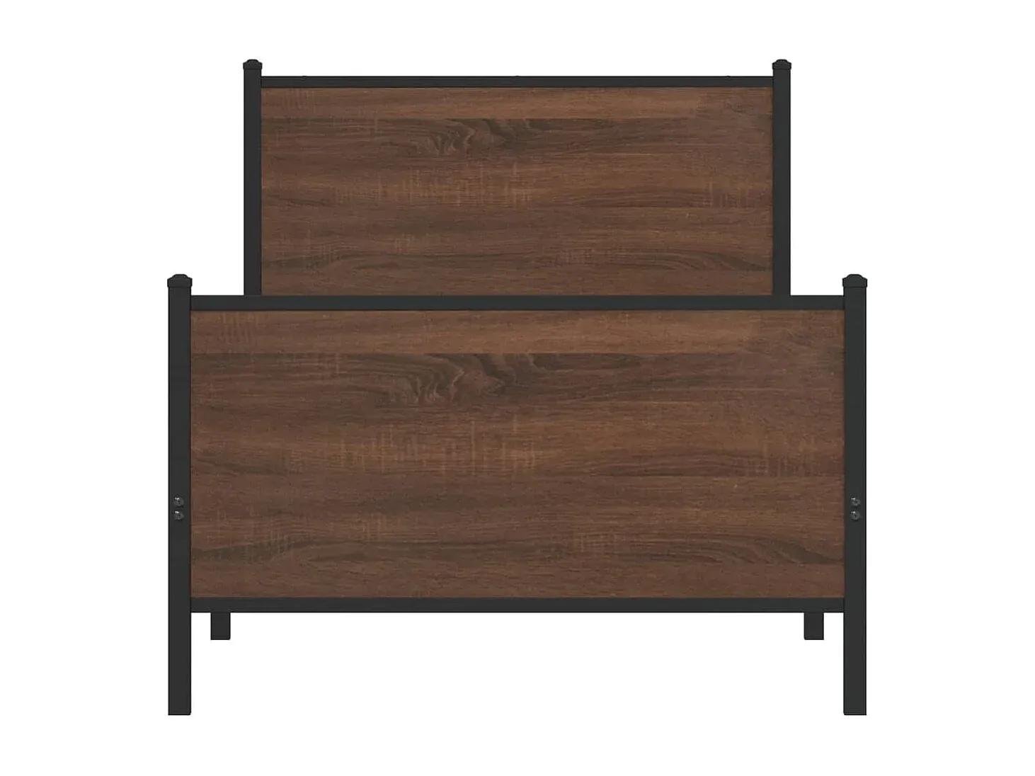 Metallbett in Eichenoptik Braun 107x203 cm-Basneoion