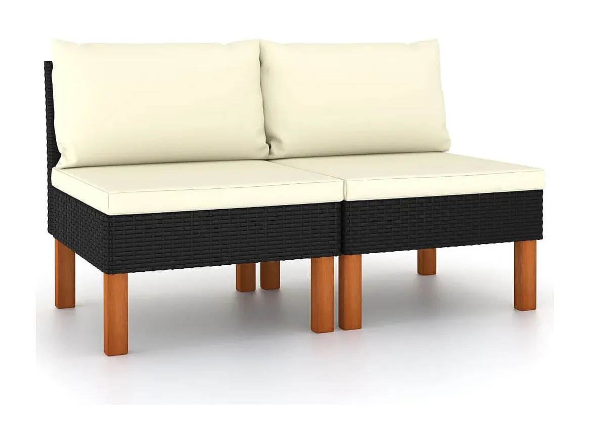 Zweisitzer-Sofas aus Polyrattan und Eukalyptus-Basneoion