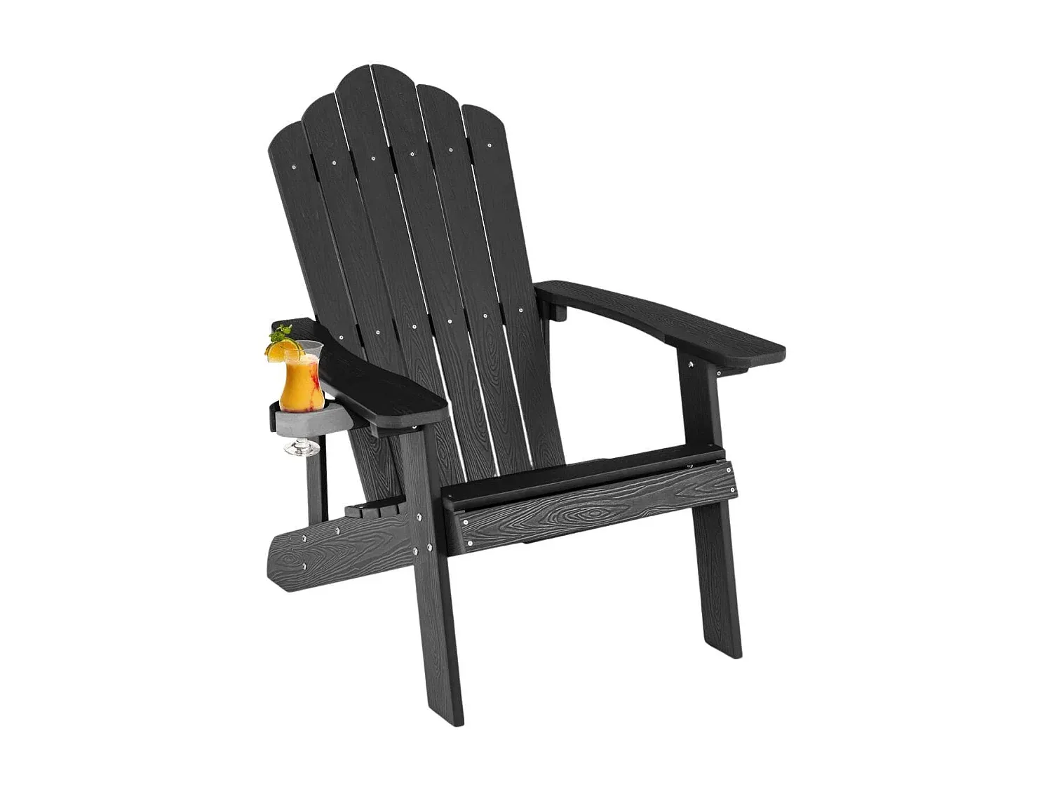 Gartenstuhl aus Holz mit Getränkehalter-Basneoion