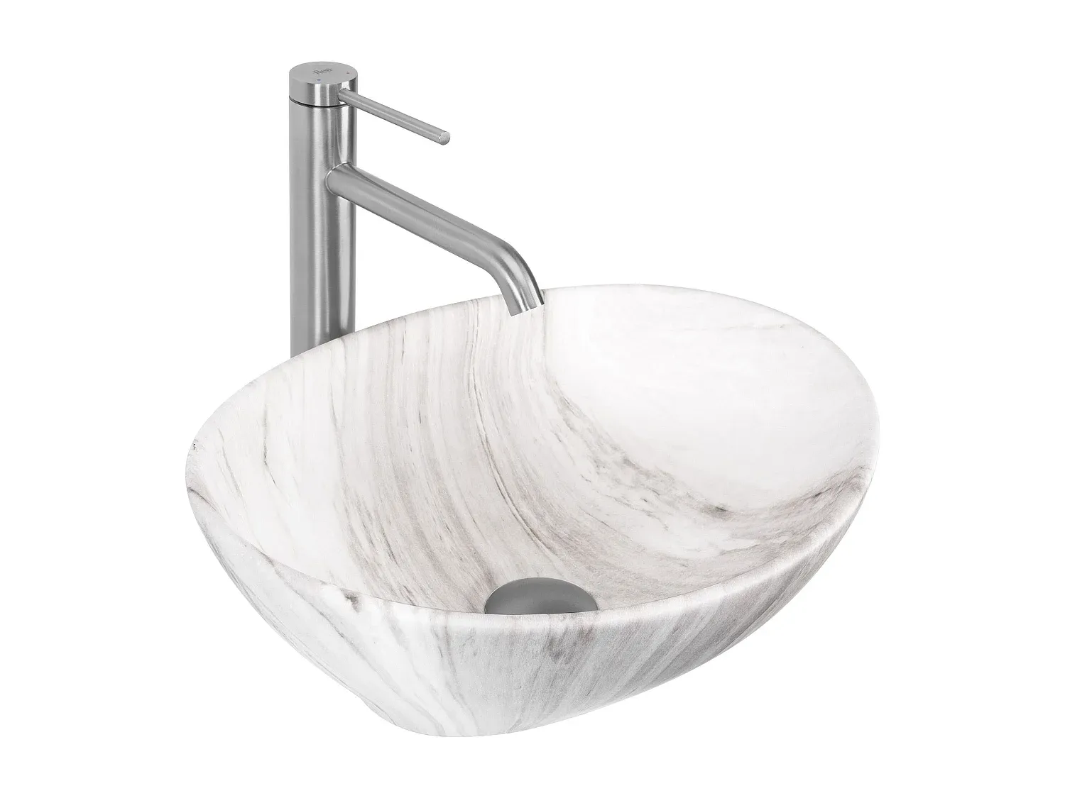 Modernes Waschbecken in Aschgrau-Basneoion