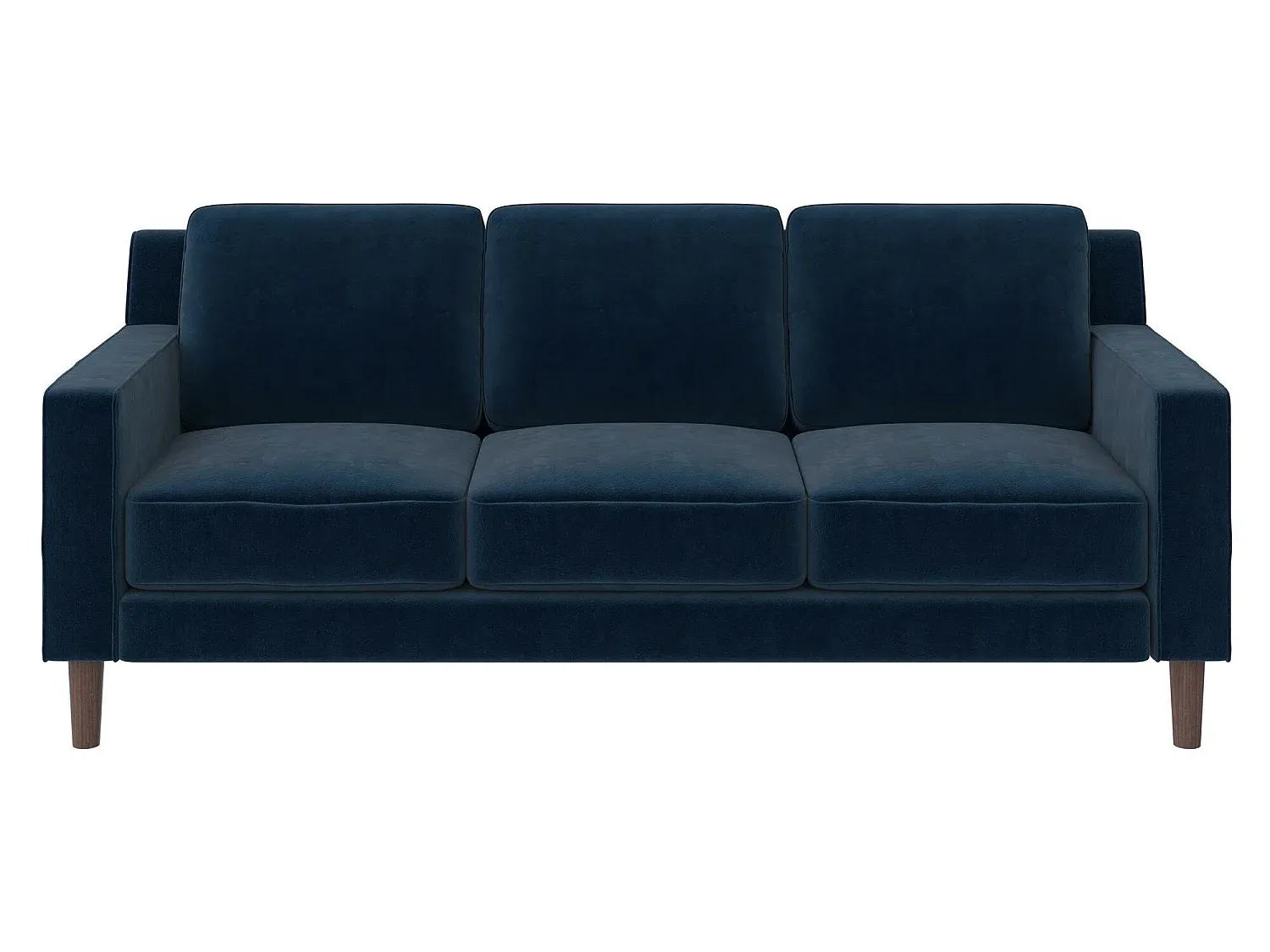 Elegantes 3-Sitzer Sofa aus Blauem Samt-Basneoion