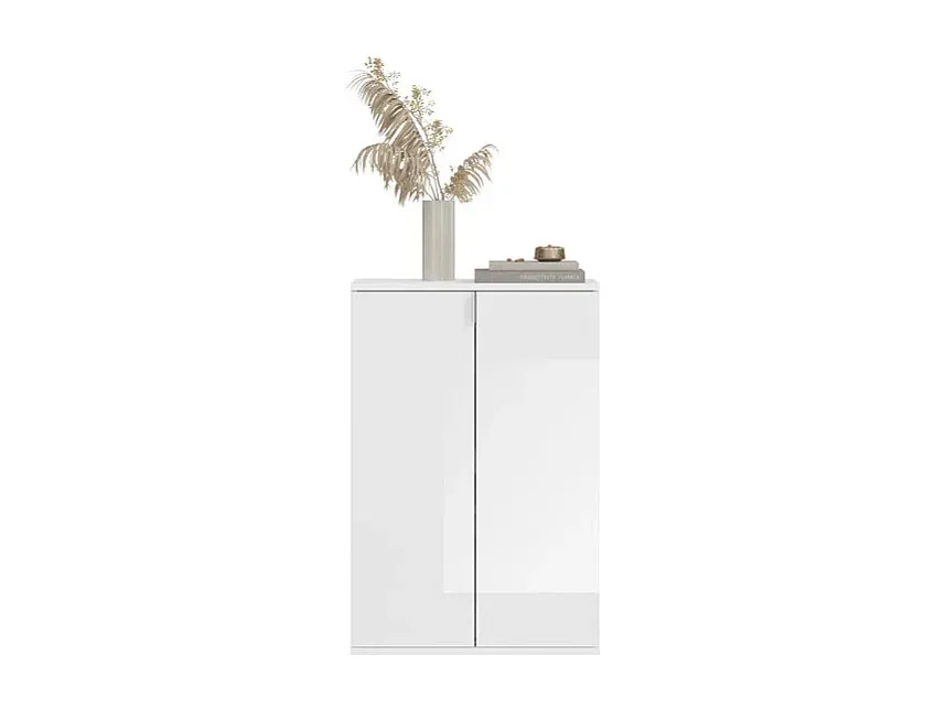 Moderne Kommode mit 4 Türen in Weiß-Basneoion