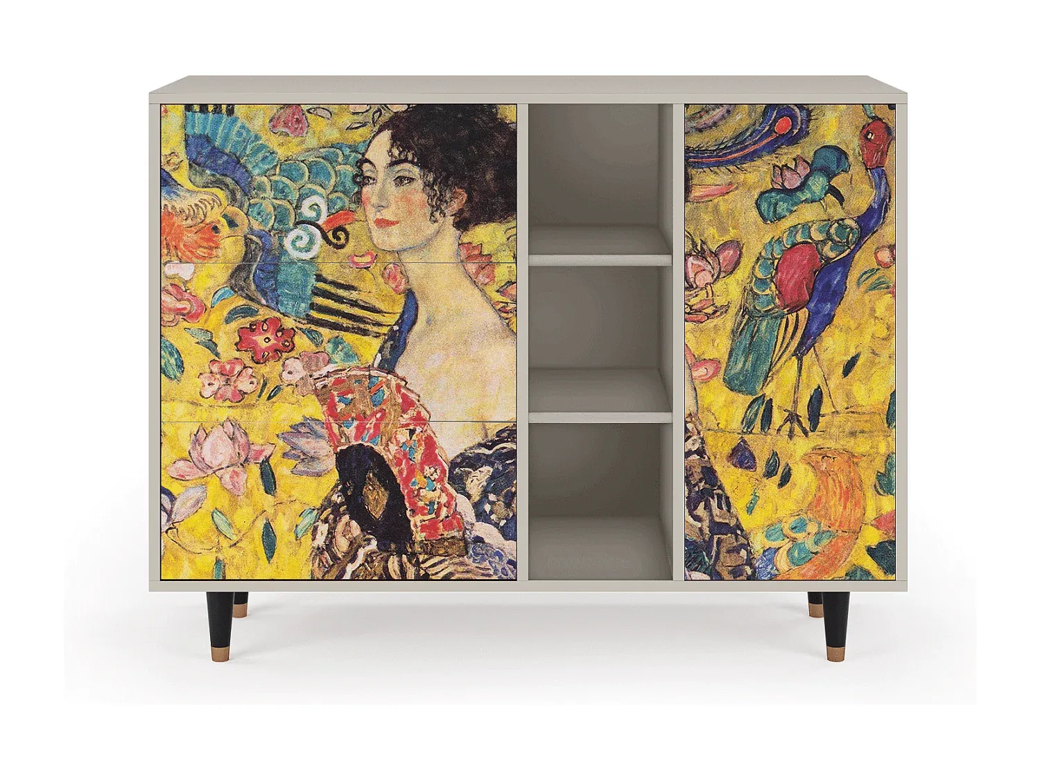 Elegantes Sideboard mit Klimt-Motiv-Basneoion