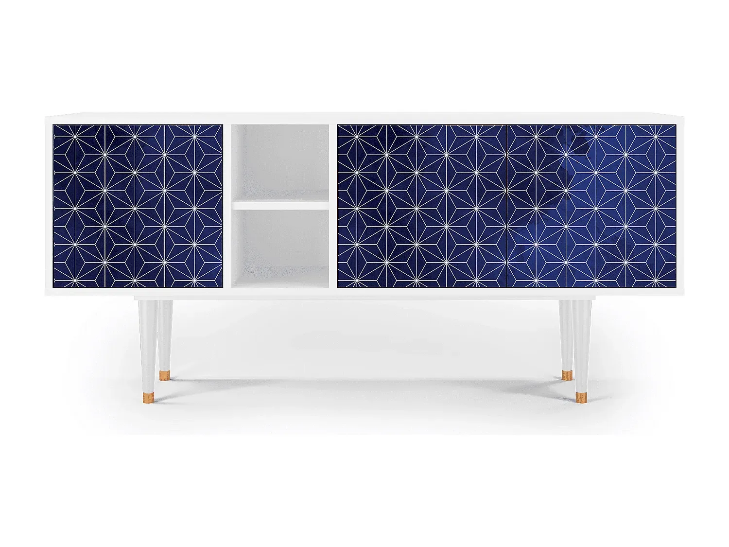 Moderner TV-Schrank mit Stauraum, Weiß-Basneoion