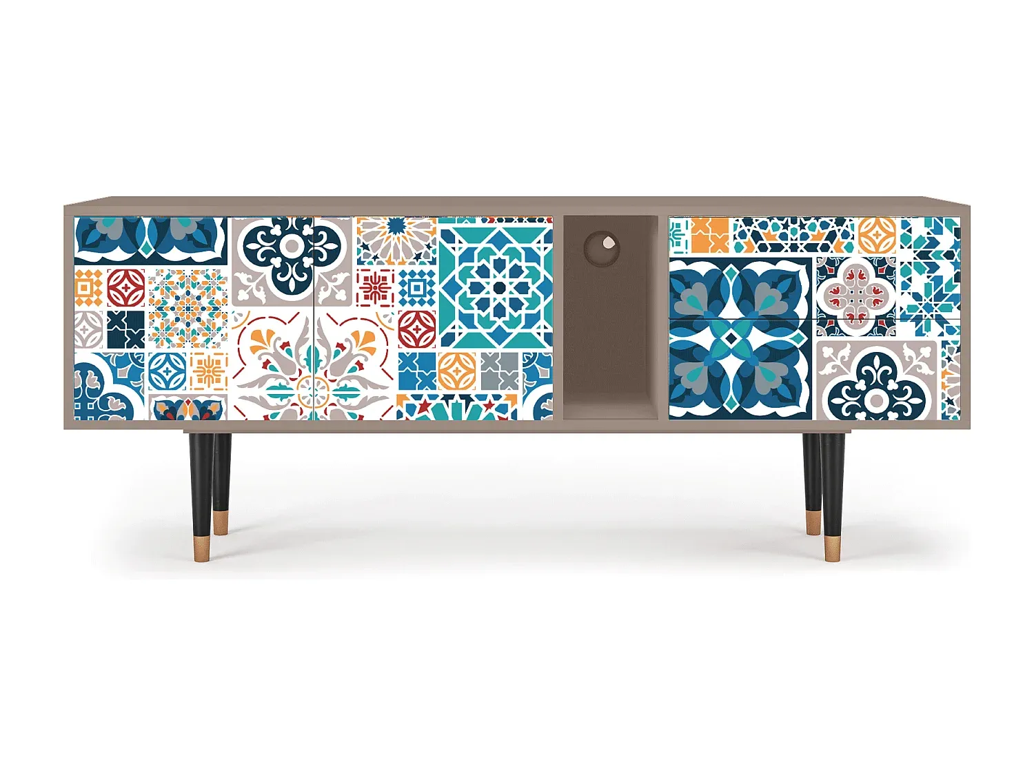 Moderner Fernsehtisch mit großem Stauraum-Basneoion