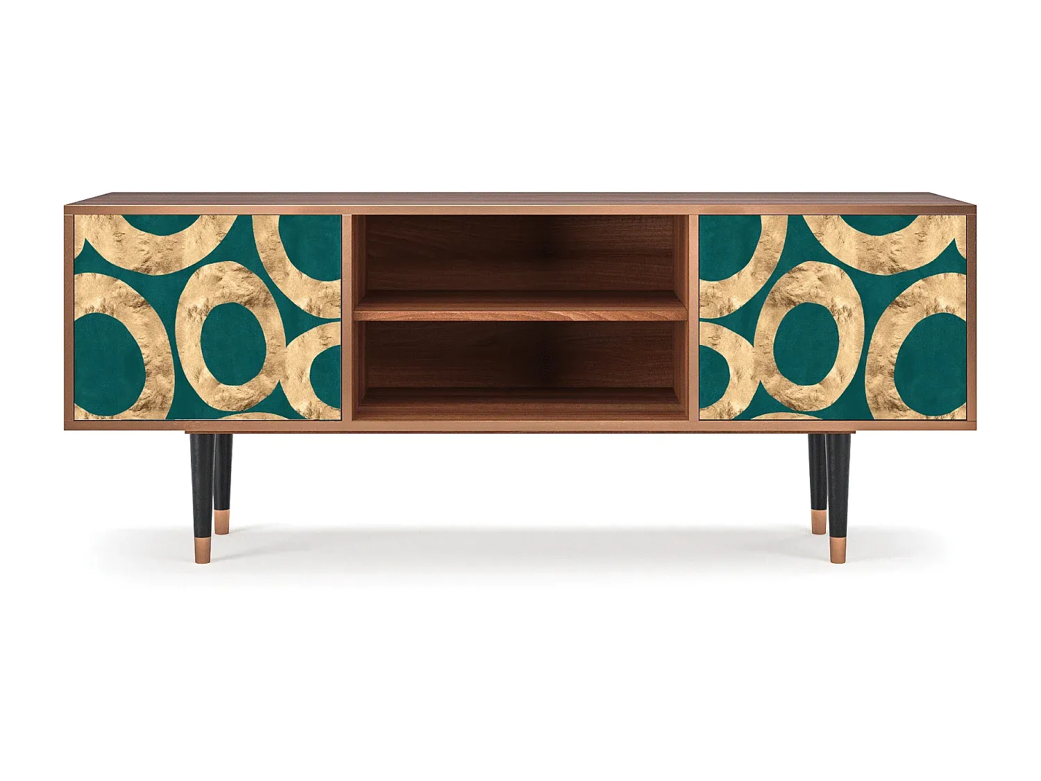 Fernsehschrank in Walnuss - 170x69x48 cm-Basneoion