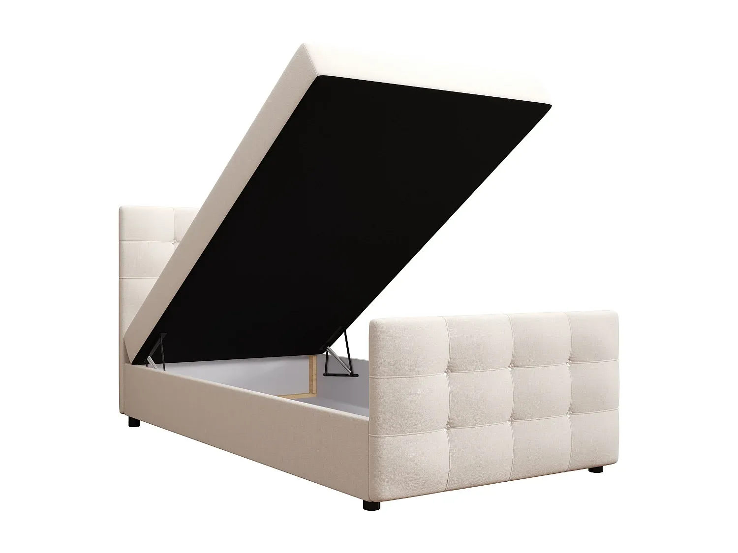 Komfortables Boxspringbett 100x200 für erholsamen Schlaf-Basneoion