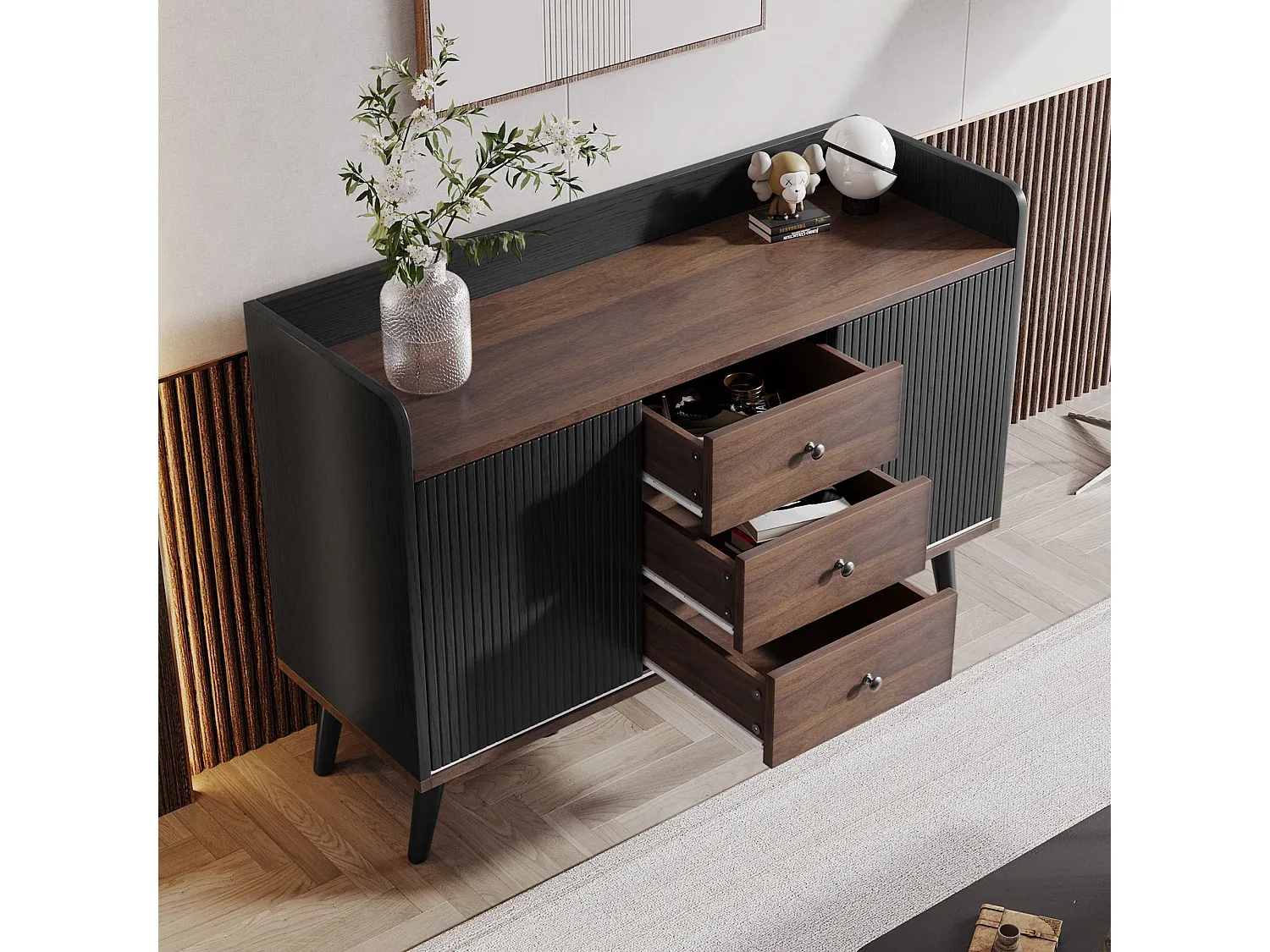 Elegantes Sideboard mit Stauraumoptionen-Basneoion