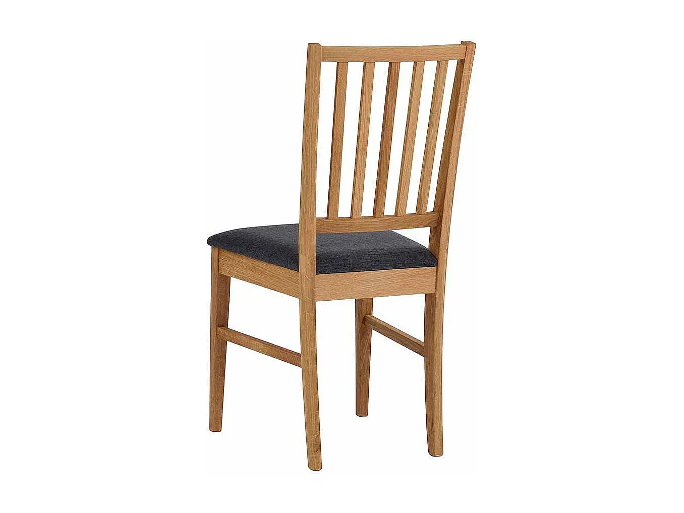 Esszimmerstühle aus Eiche mit grauem Webstoff im 2er-Set-Basneoion