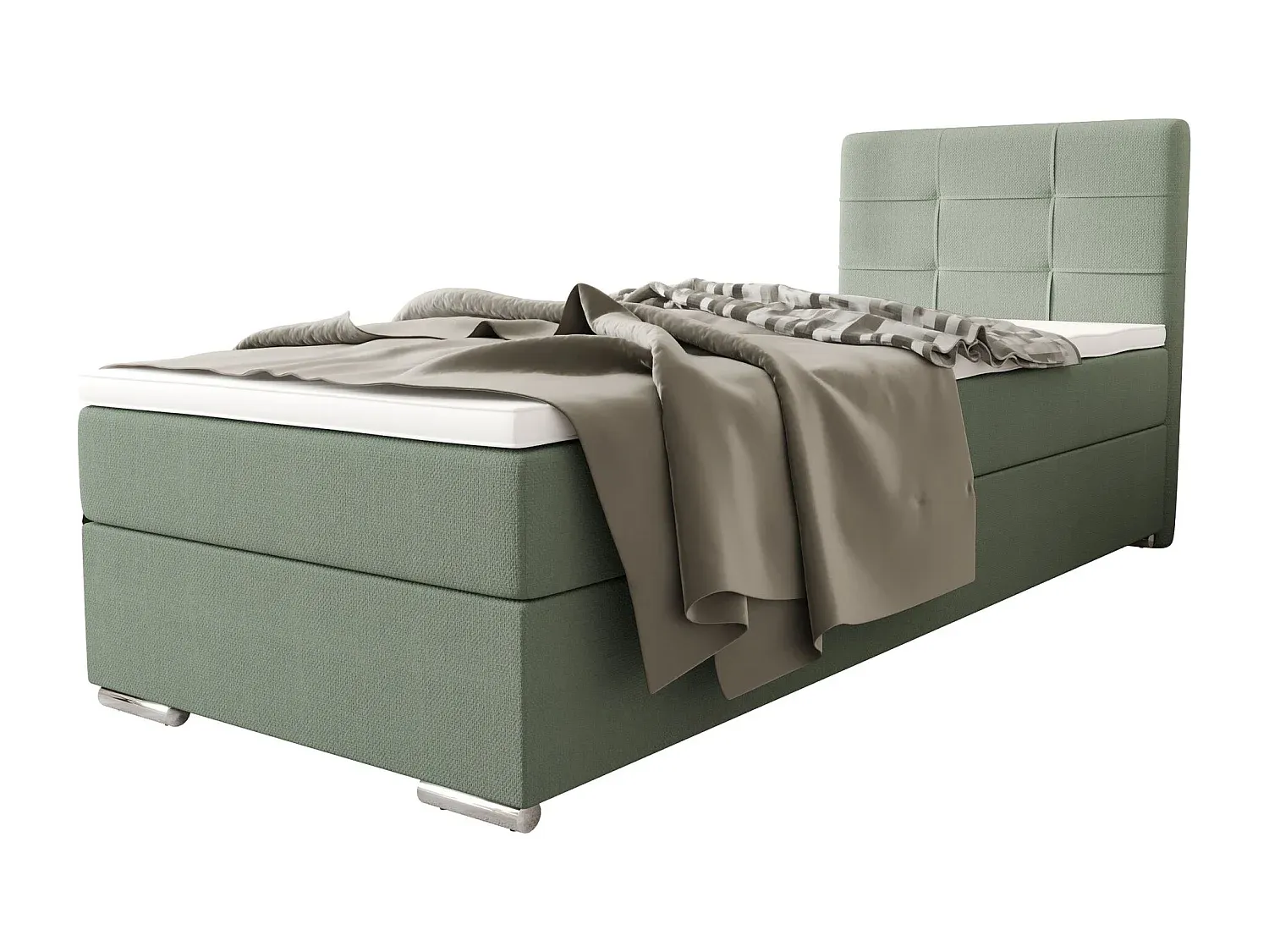 Einzelbett mit Stauraum und Komfortmatratze für das Schlafzimmer-Basneoion