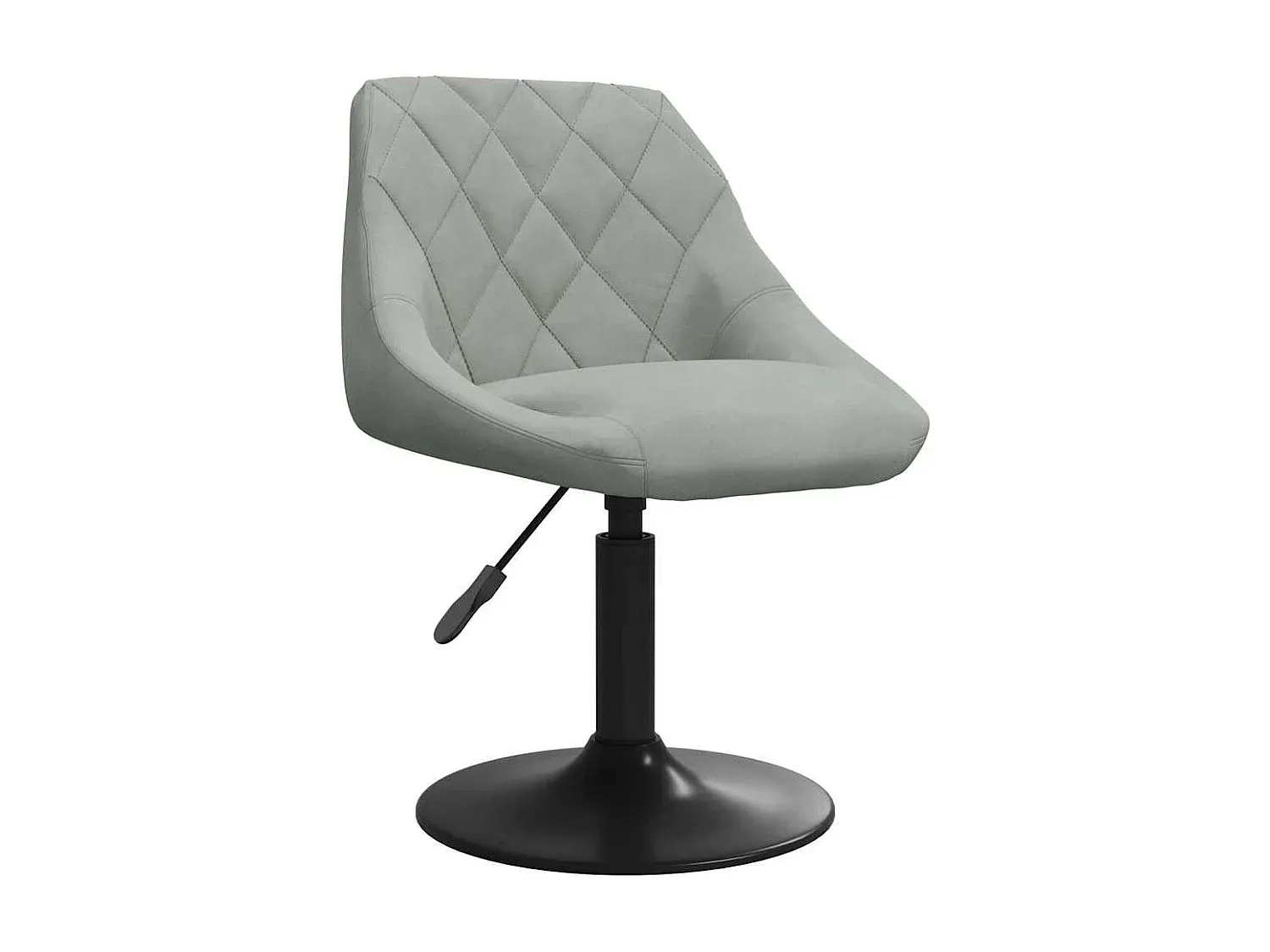 Eleganter Samtstuhl in Hellgrau für Esszimmer-Basneoion