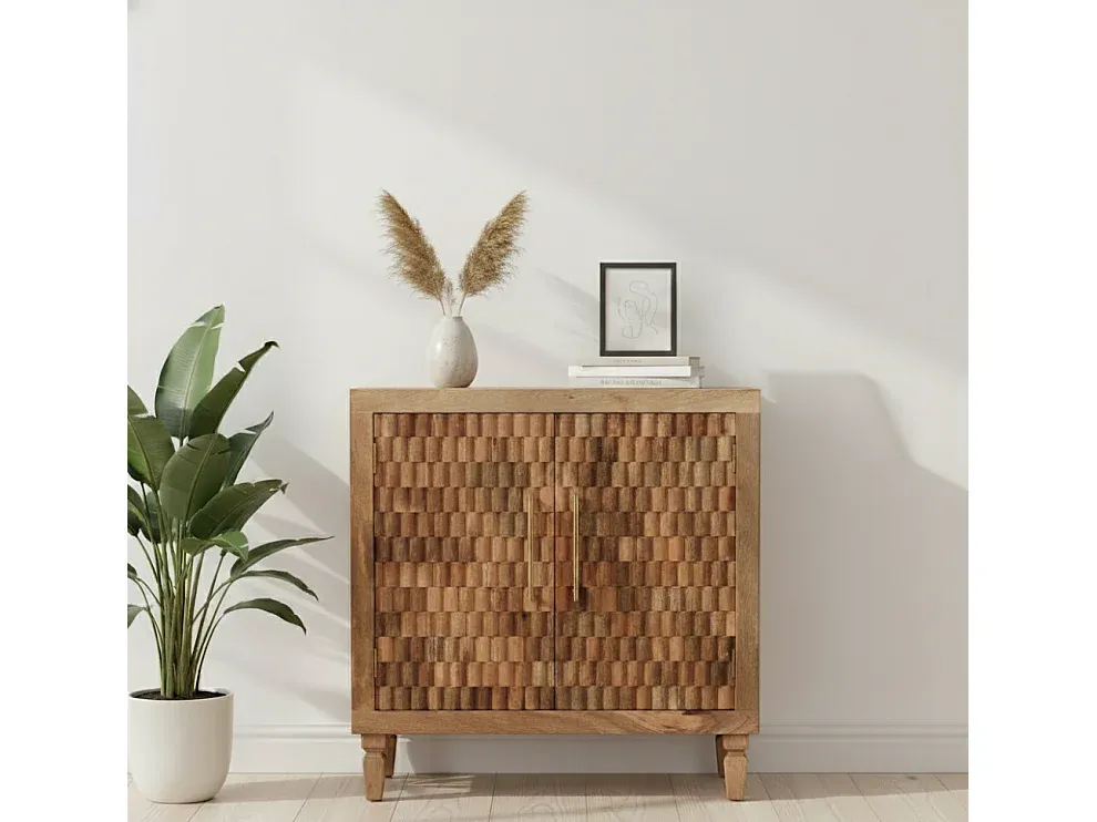 Eleganter Massivholzschrank mit viel Stauraum-Basneoion