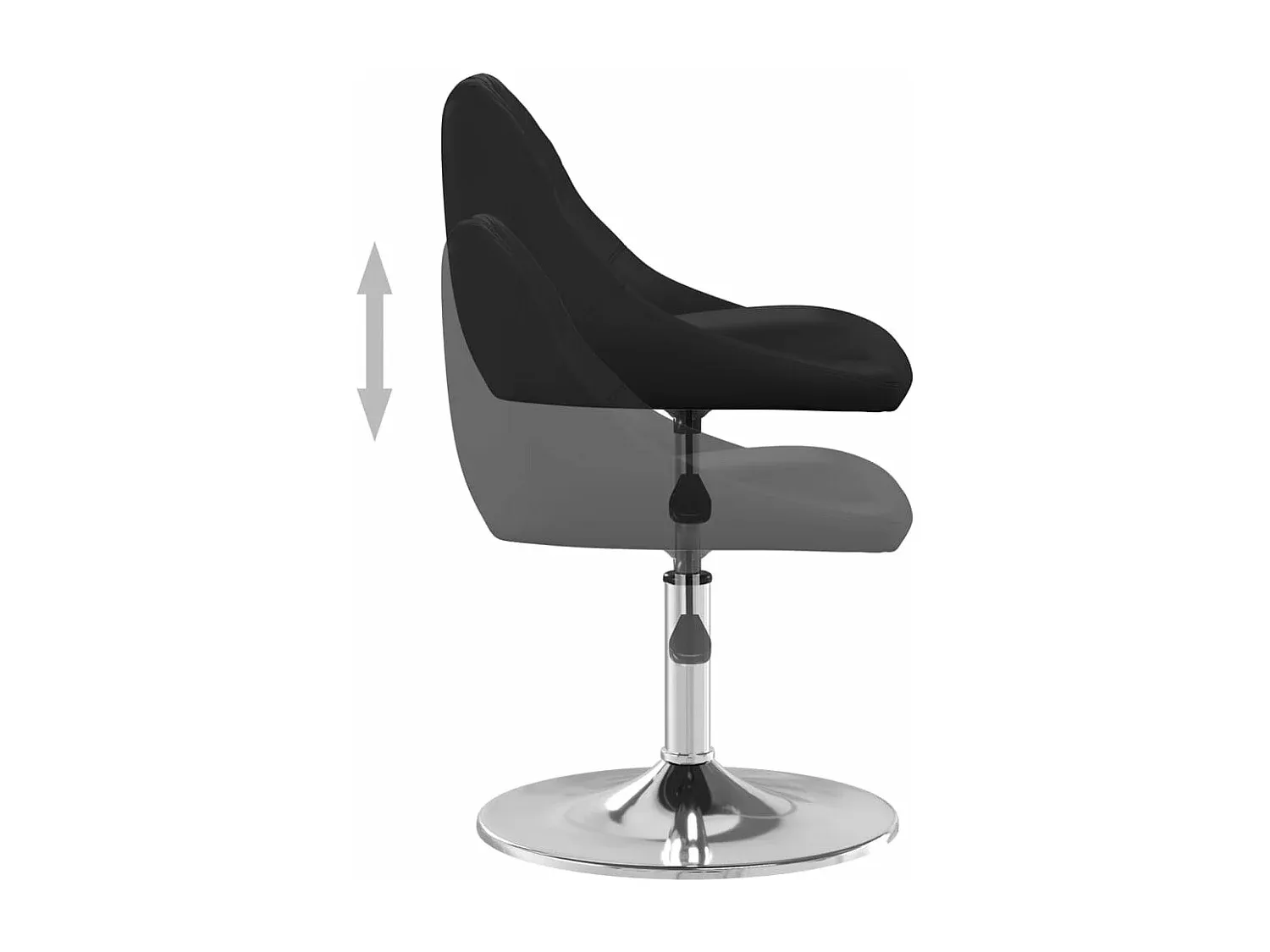 Vierer-Set Esszimmerstühle Kunstleder Schwarz-Basneoion