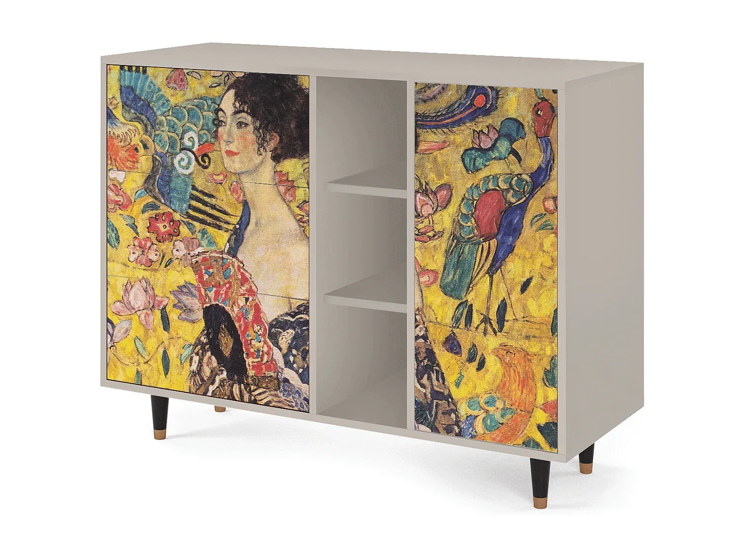 Elegantes Sideboard mit Klimt-Motiv-Basneoion