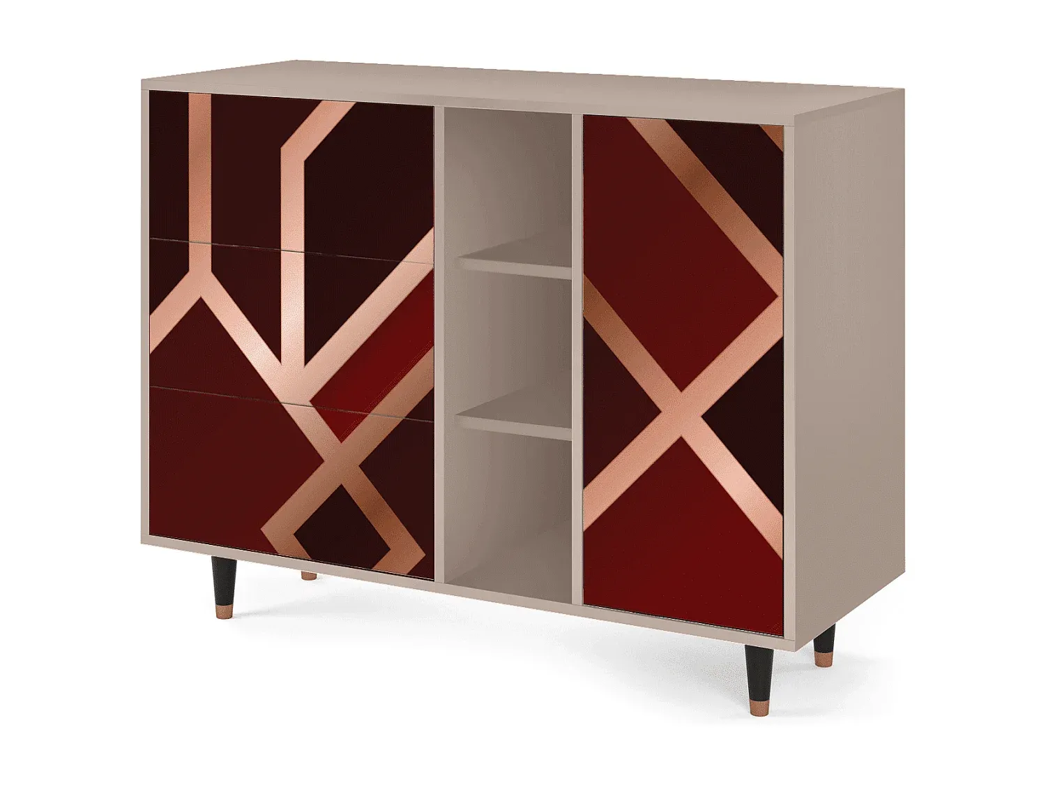 Sideboard im Samtlook mit Stauraum-Basneoion
