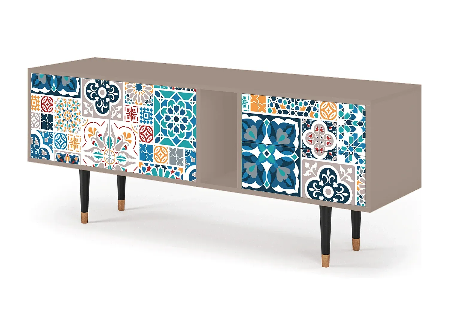 Moderner Fernsehtisch mit großem Stauraum-Basneoion