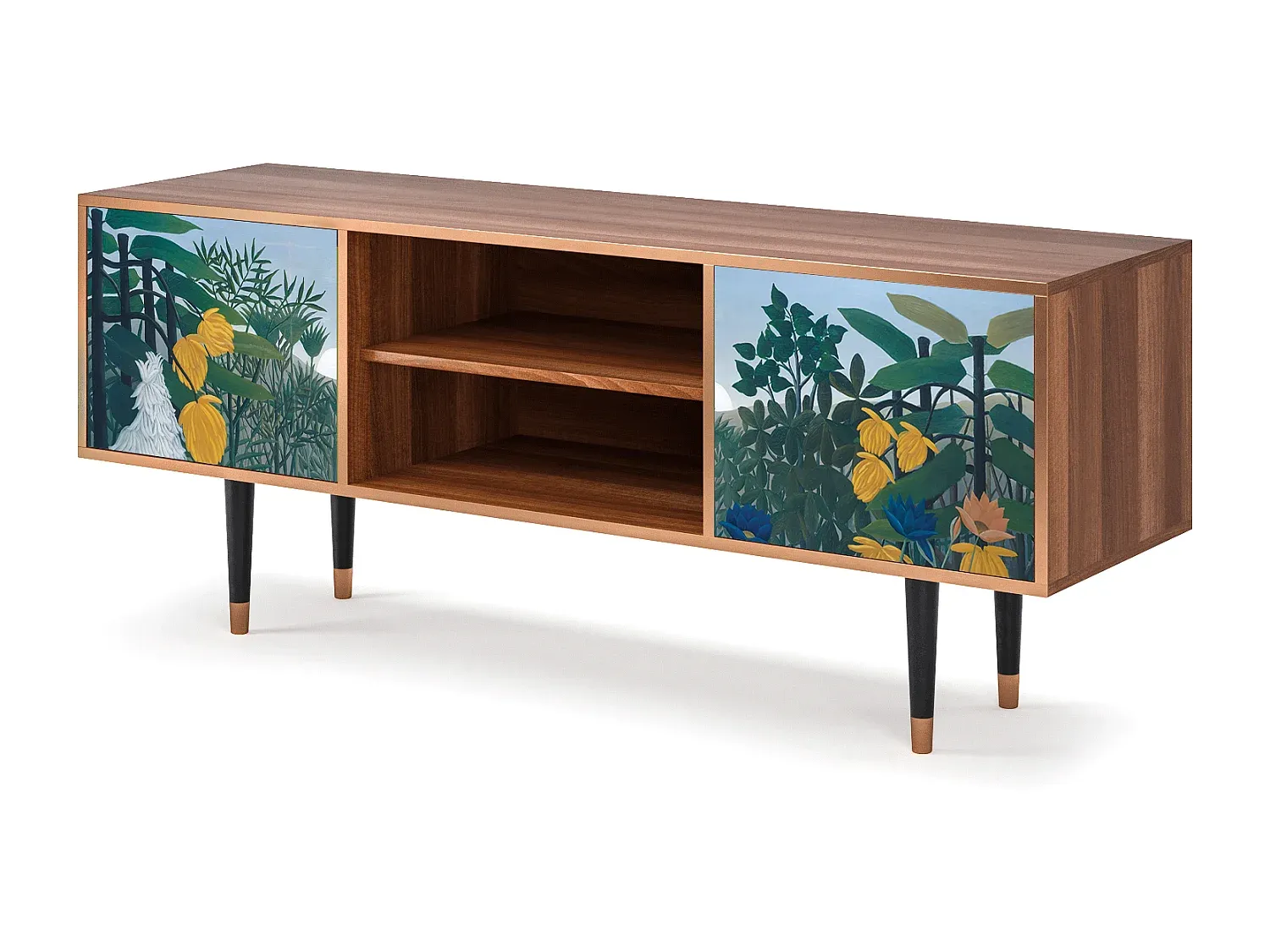 TV-Schrank - Walnuss-Holz - 170x69x48 cm - Modernes Design-Basneoion