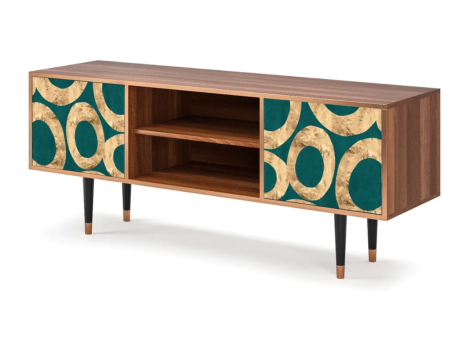 Fernsehschrank in Walnuss - 170x69x48 cm-Basneoion