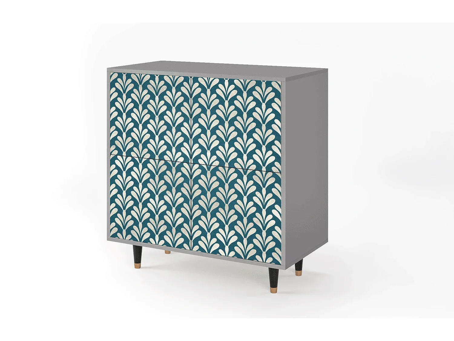 Elegantes Sideboard in Grau mit großzügigem Stauraum-Basneoion