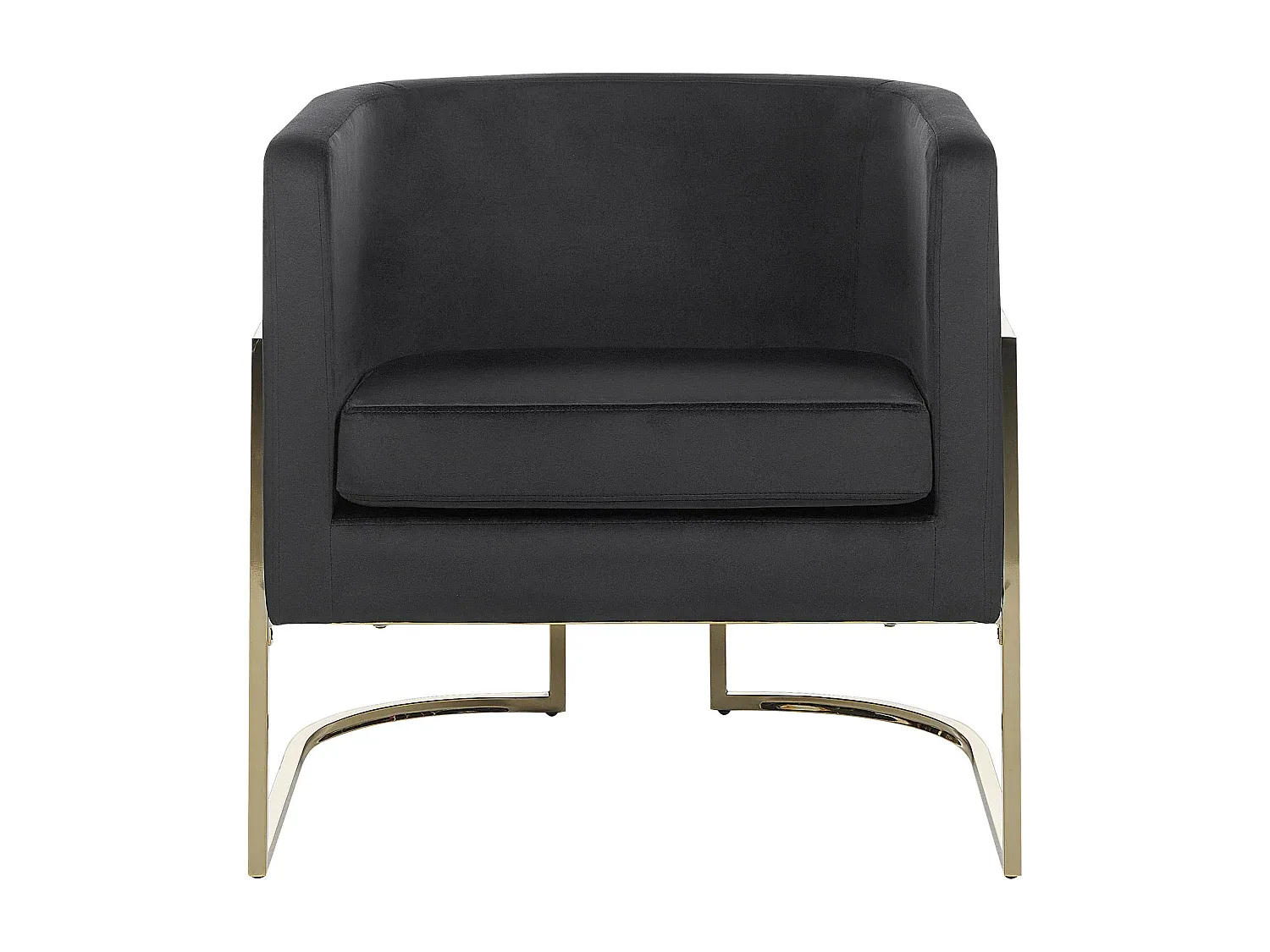 Eleganter schwarzer Samtsessel-Basneoion