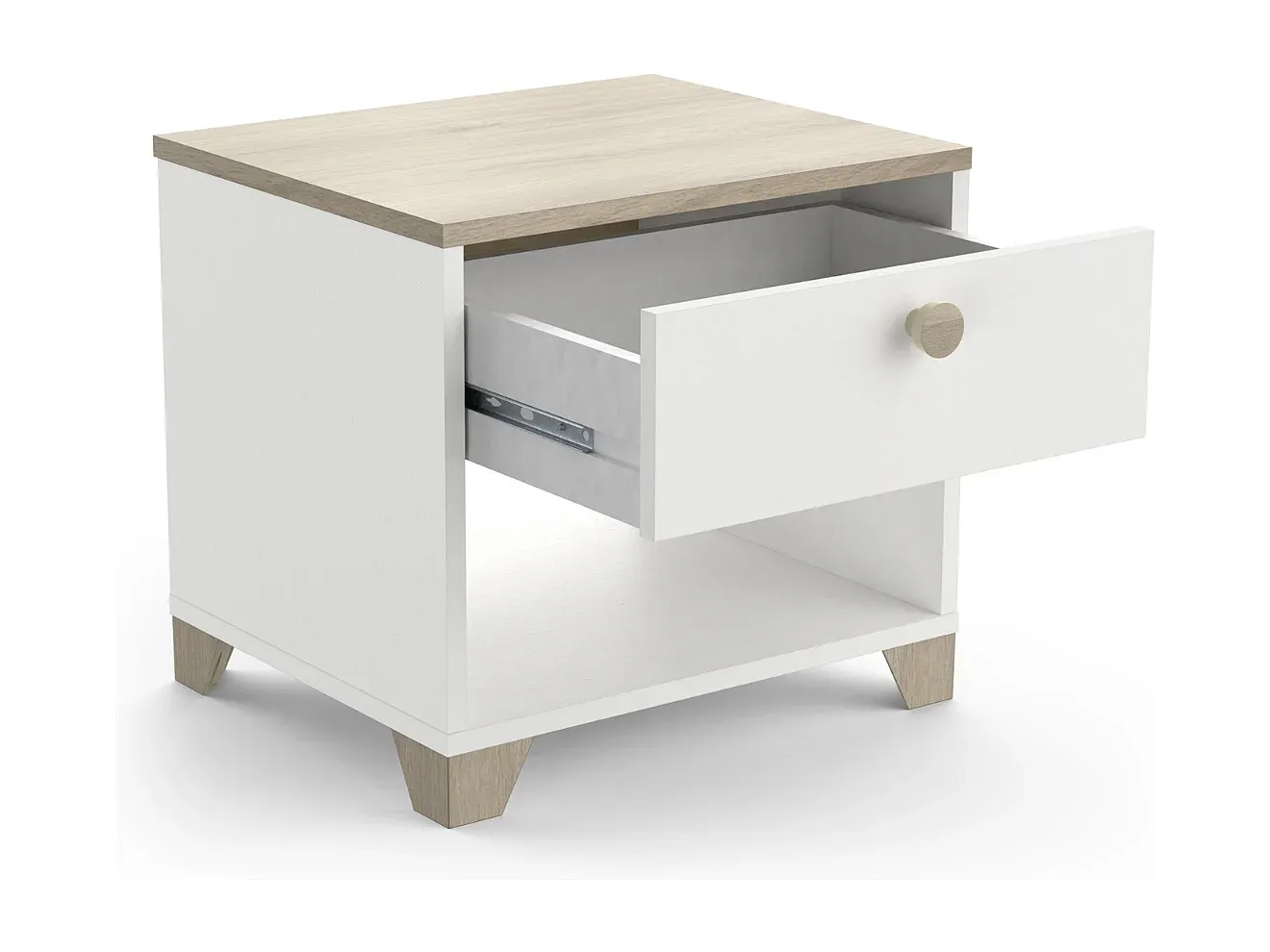 Nachttisch mit Schublade, 43 cm-Basneoion